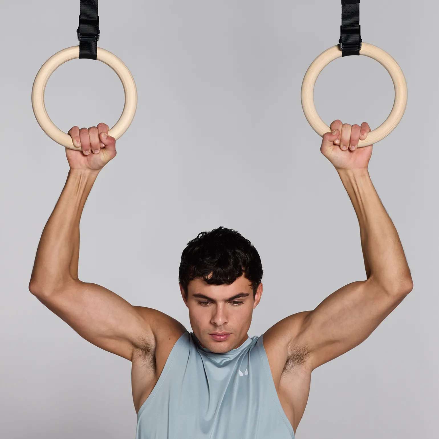 MYPROTEIN Anneaux de gymnastique en bois – Noir