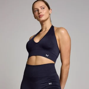 Femme MYPROTEIN Brassière à dos nu sans coutures MP Tempo pour femmes – Bleu marine foncé