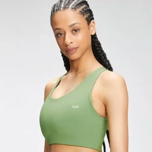 Femme MYPROTEIN Brassière de sport à dos croisé Repreve® MP Tempo pour femmes – Vert pomme