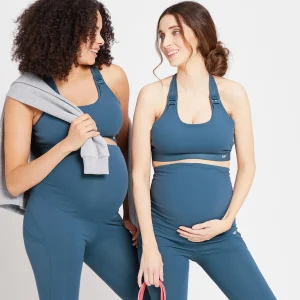 Femme MYPROTEIN Brassière de sport de maternité/d’allaitement MP Power pour femmes – Bleu poudré