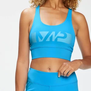 Femme MYPROTEIN Brassière de sport MP Graffiti Graphic Training pour femmes – Bleu vif