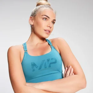 Femme MYPROTEIN Brassière d’entraînement dos nageur MP pour femmes – Bleu océan