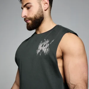 Homme MYPROTEIN Débardeur MP Clay Graphic pour hommes – Noir délavé