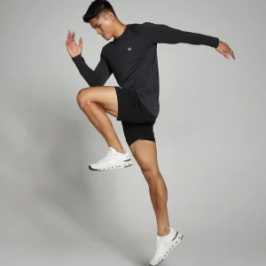 Homme MYPROTEIN Haut à manches longues MP Performance pour hommes – Noir chiné