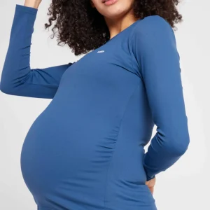 Femme MYPROTEIN Haut de maternité à manches longues MP Power pour femmes – Bleu poudré