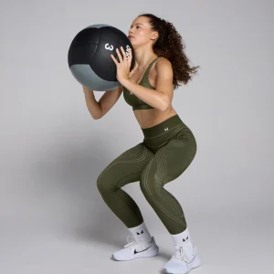 Femme MYPROTEIN Legging linéaire sans coutures MP Tempo pour femmes – Olive foncé