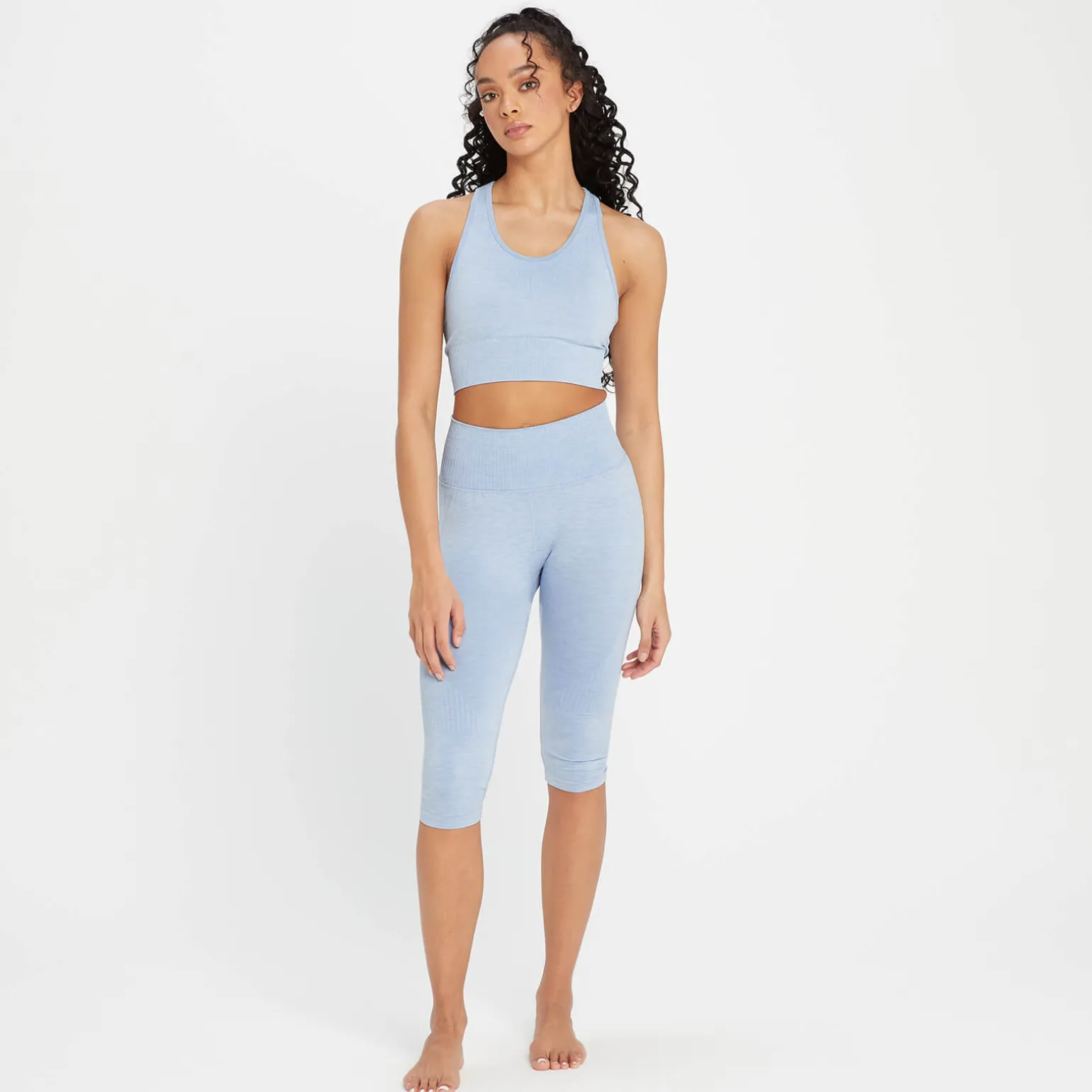 Femme MYPROTEIN Legging ¾ sans coutures MP Composure pour femmes – Bleu ciel