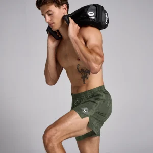Homme MYPROTEIN Short en maille filet avec entrejambe de 13 cm MP Tempo pour hommes – Olive foncé