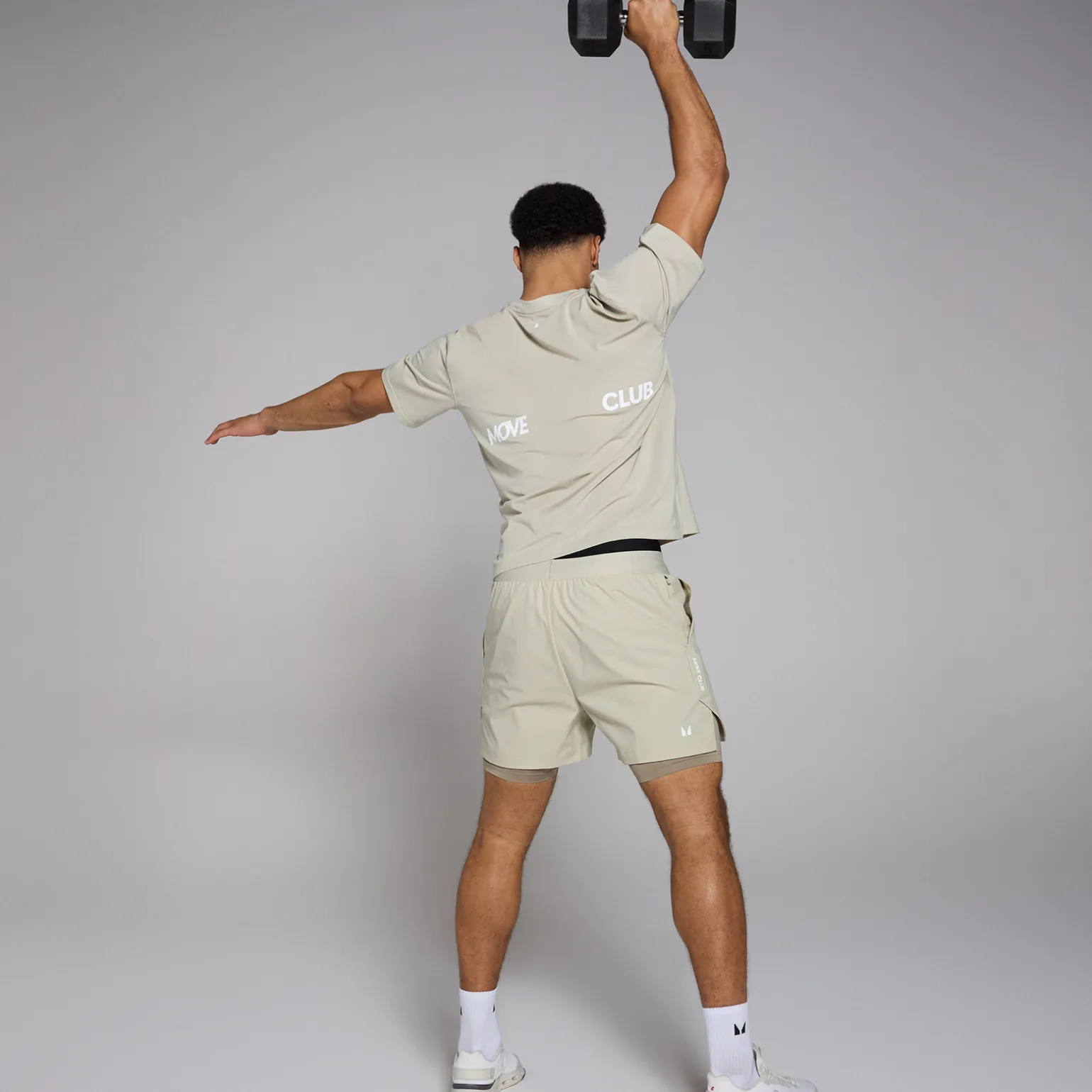 Homme MYPROTEIN Short 2-en-1 MP Tempo Graphic pour hommes – Gris sel
