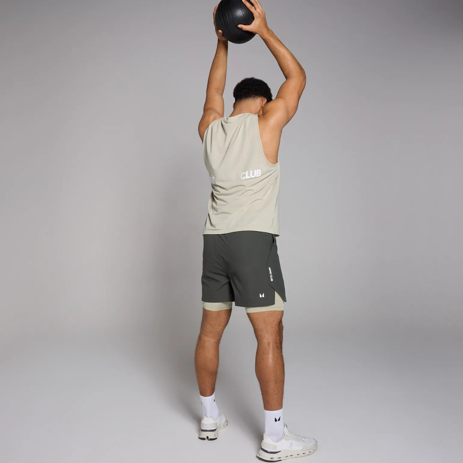 Homme MYPROTEIN Short 2-en-1 MP Tempo Graphic pour hommes – Noir délavé