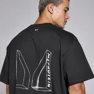 Homme MYPROTEIN T-shirt MP Lifestyle Graphic – Noir délavé