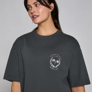 Femme MYPROTEIN T-shirt MP Race Day Graphic – Noir délavé