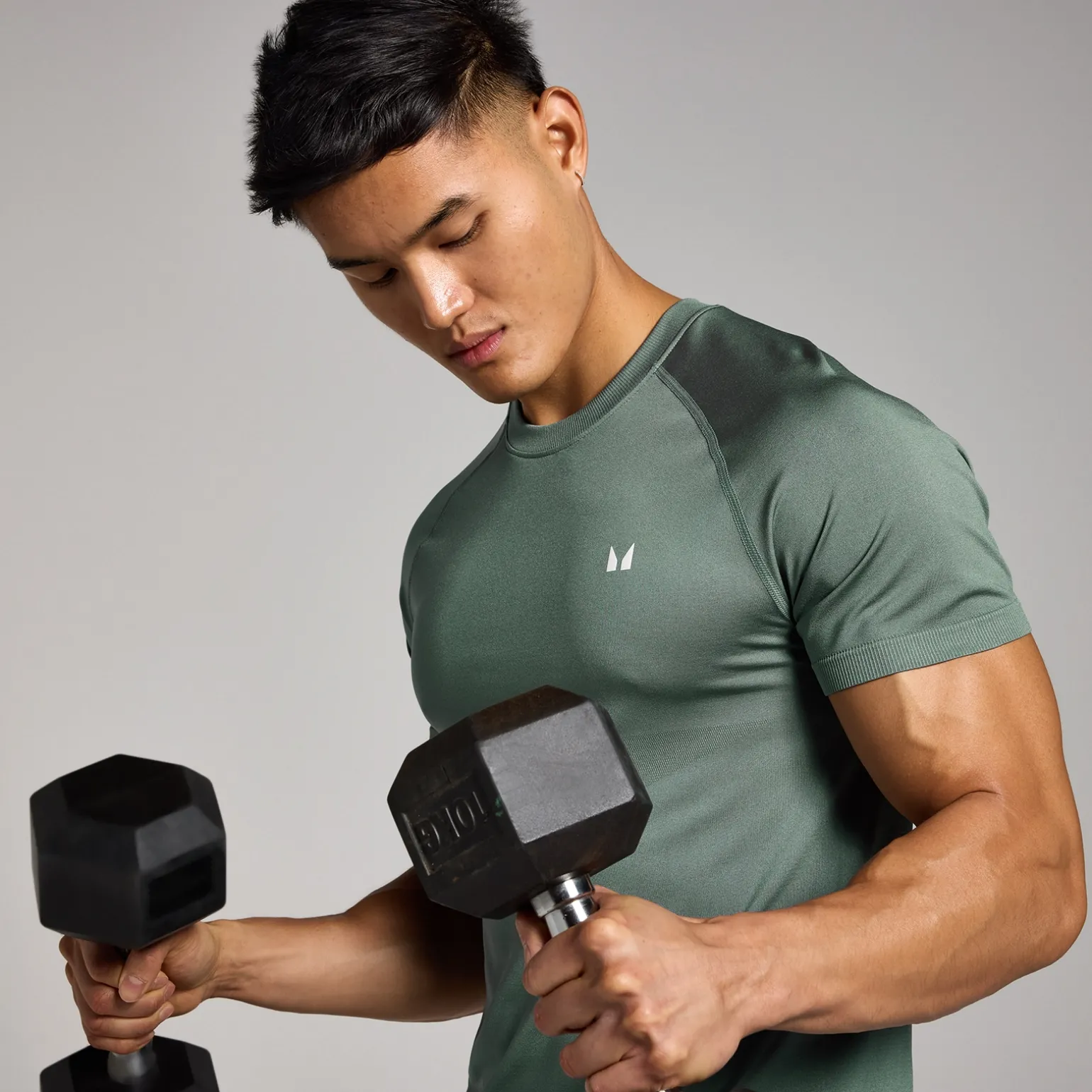 Homme MYPROTEIN T-shirt sans coutures MP Tempo pour hommes – Pierre délavé