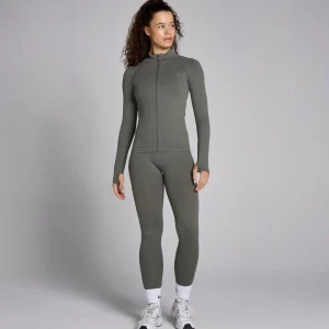Femme MYPROTEIN Veste gaufrée sans coutures à fermeture éclair intégrale MP Lifestyle pour femmes – Gris acier